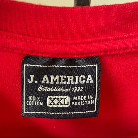 Ohio State University OSU YOUTH J America Red Applique Embroidered TShirt XXL - Picture 3 of 9